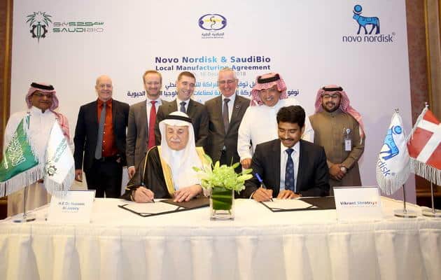 نوفو نوردسك توقع اتفاقية التصنيع المحلي مع الشركة السعودية لصناعات التكنولوجيا الطبية الحيوية